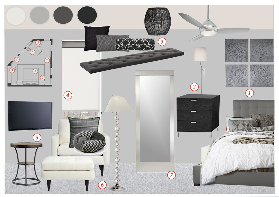 Online Designer Bedroom Moodboard