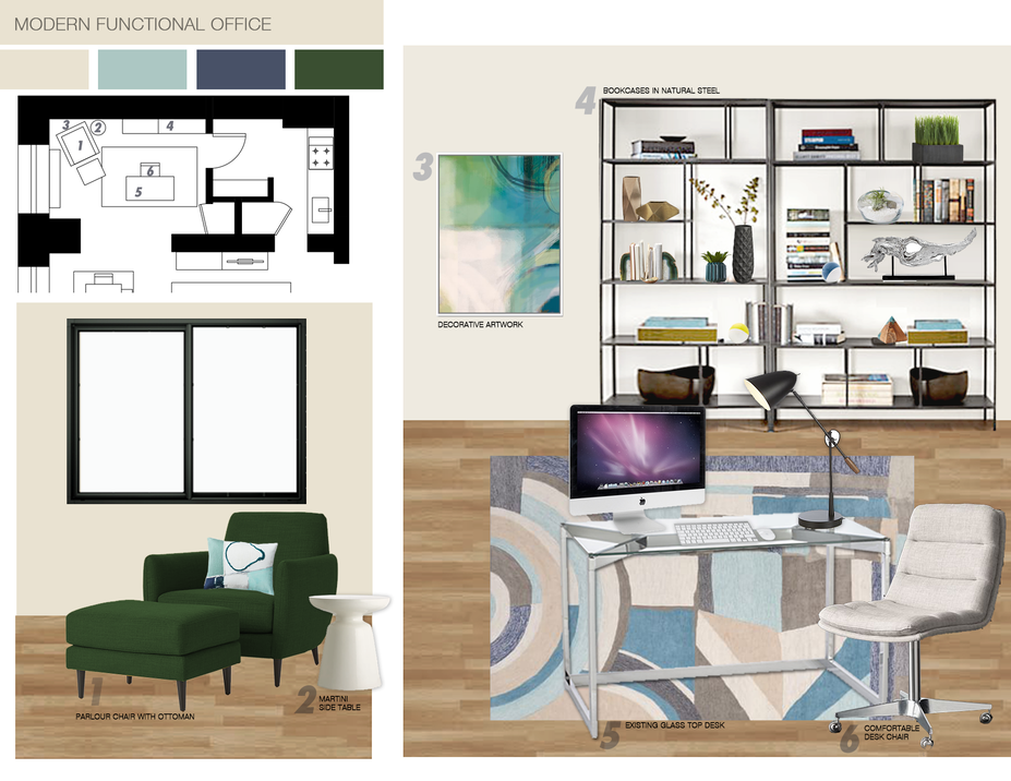 Online Designer Home/Small Office Moodboard