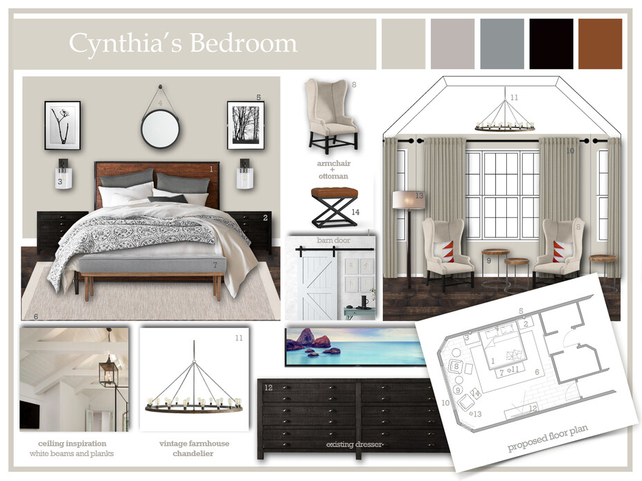 Online Designer Bedroom Moodboard