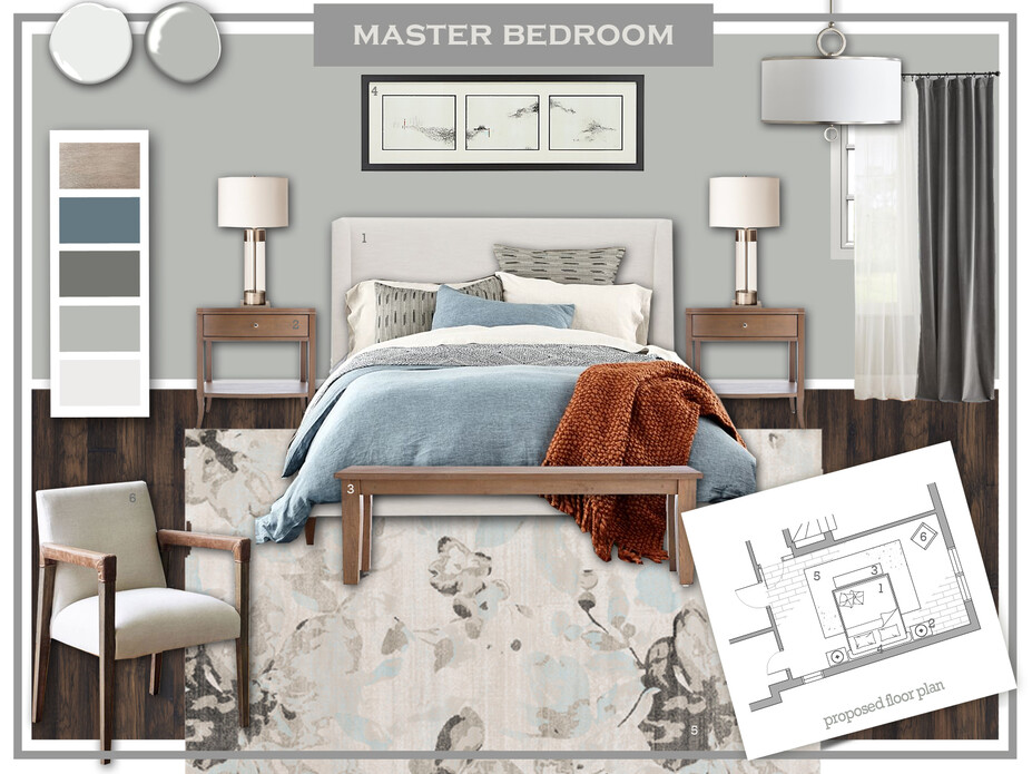 Online Designer Bedroom Moodboard