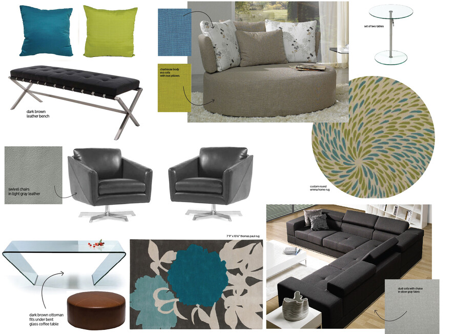 Online Designer Living Room Moodboard