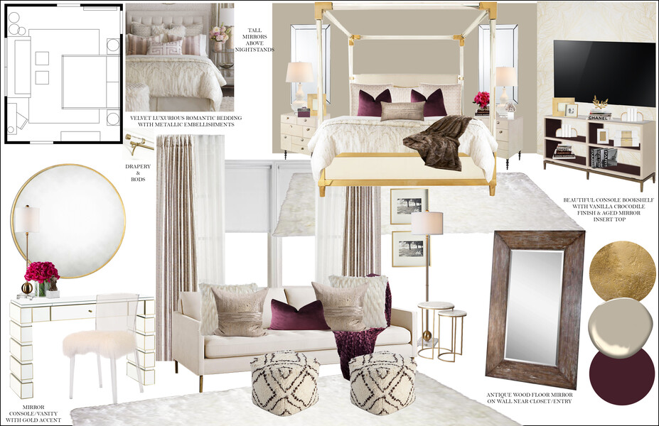 Online Designer Bedroom Moodboard