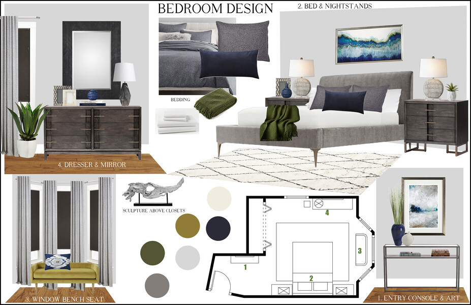 Online Designer Bedroom Moodboard