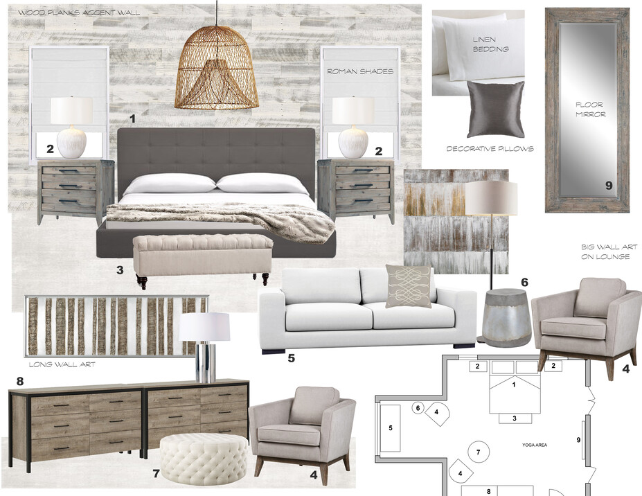 Online Designer Bedroom Moodboard