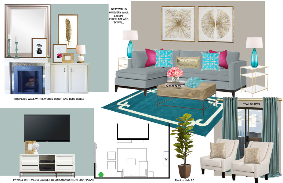 Online Designer Living Room Moodboard