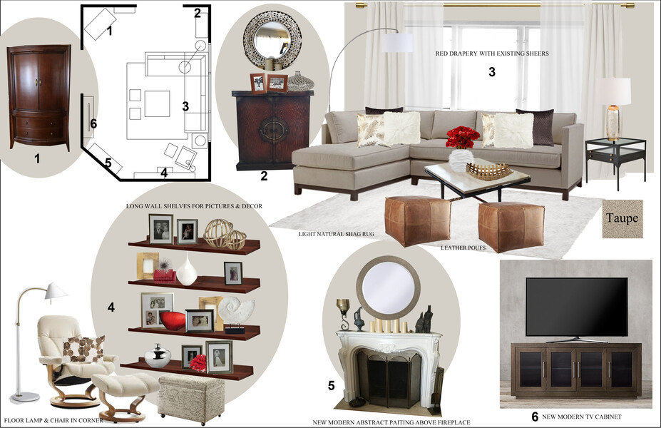 Online Designer Living Room Moodboard