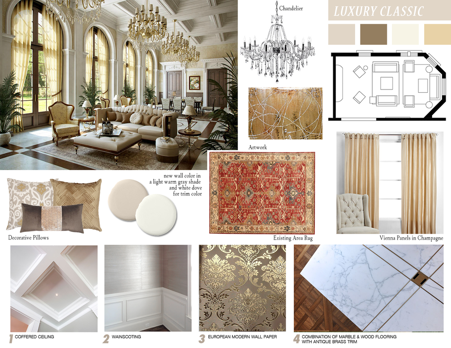 Online Designer Living Room Moodboard