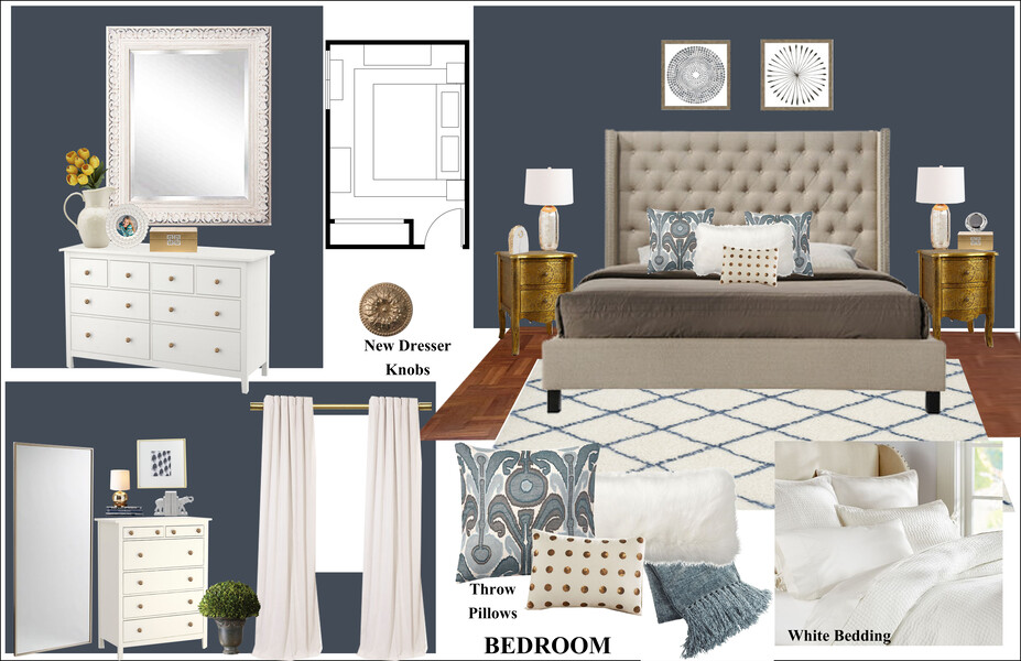 Online Designer Bedroom Moodboard