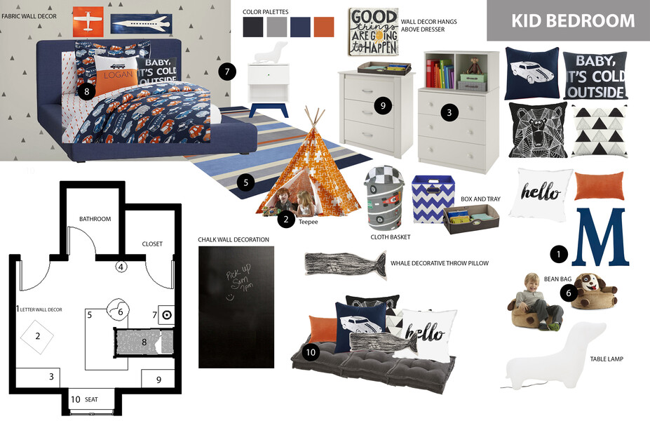 Online Designer Kids Room Moodboard