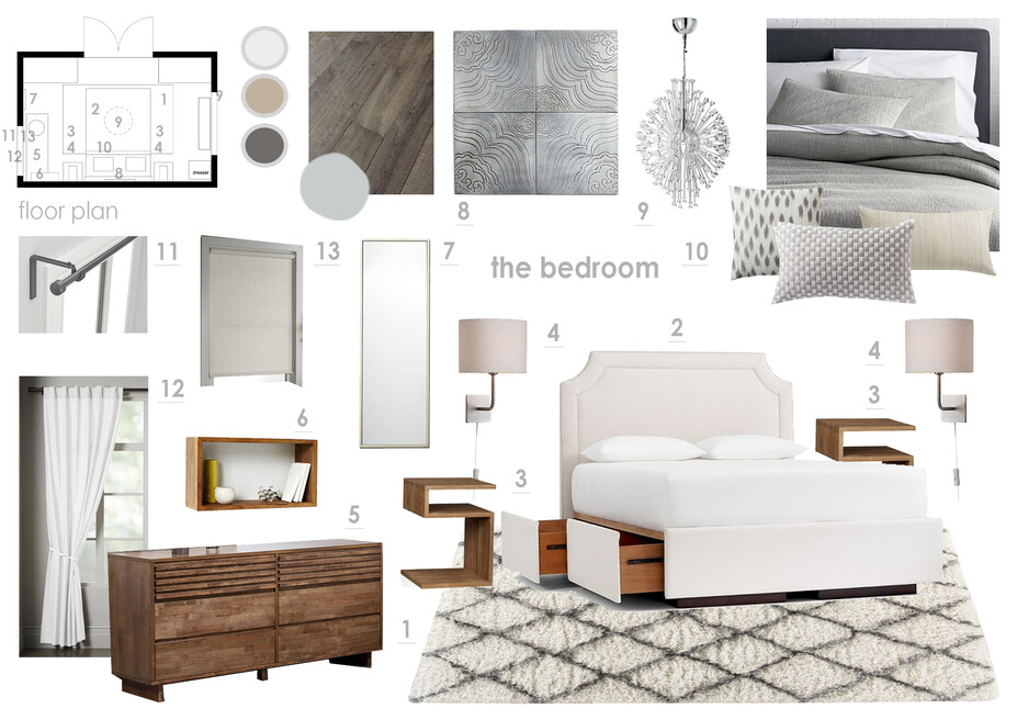 Online Designer Bedroom Moodboard