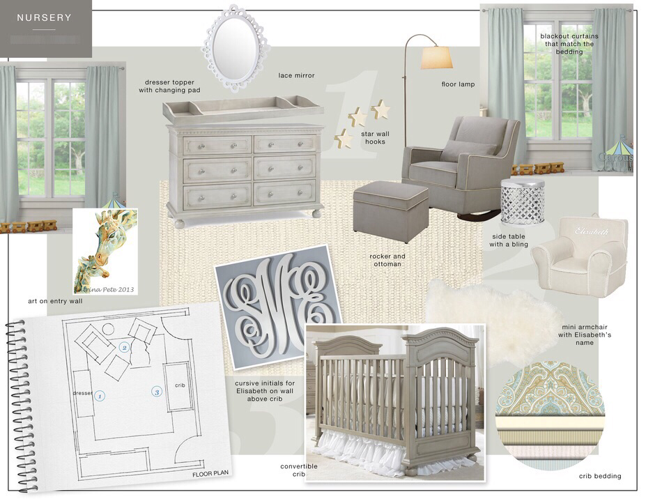 Online Designer Kids Room Moodboard