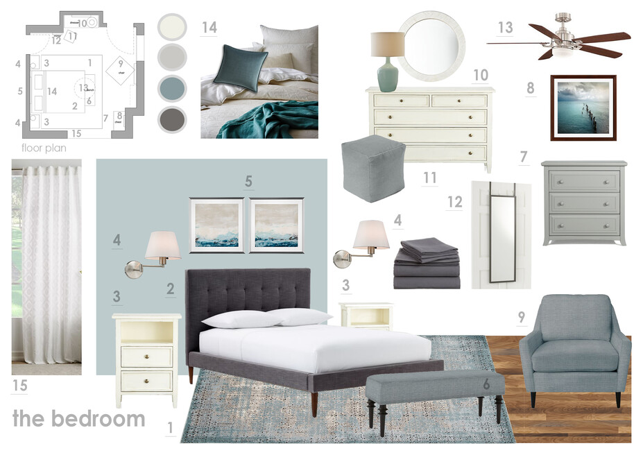 Online Designer Bedroom Moodboard
