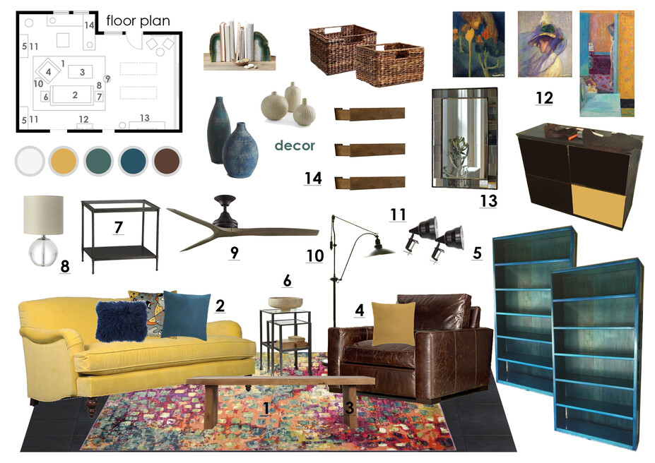 Online Designer Home/Small Office Moodboard
