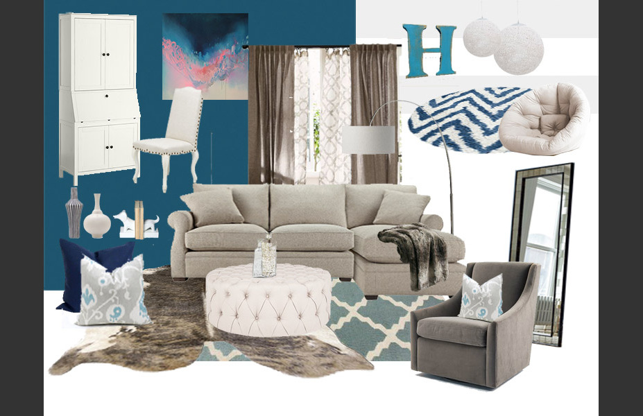 Online Designer Living Room Moodboard
