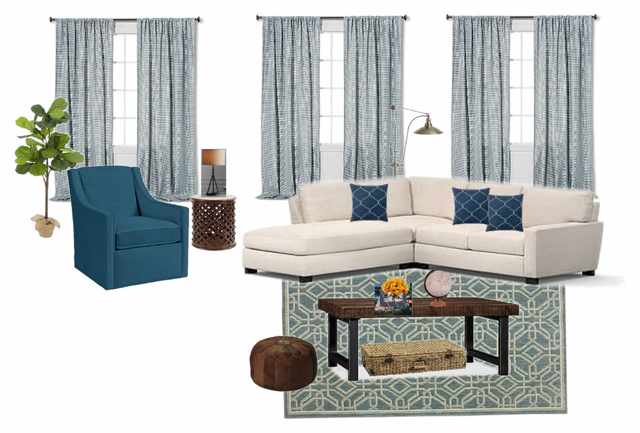 Online Designer Living Room Moodboard