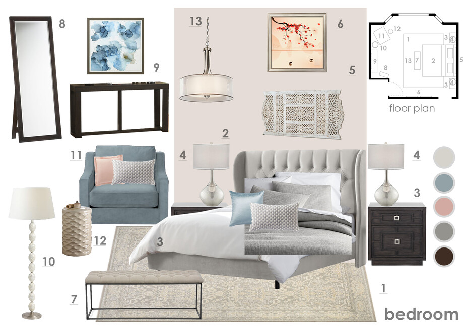 Online Designer Bedroom Moodboard