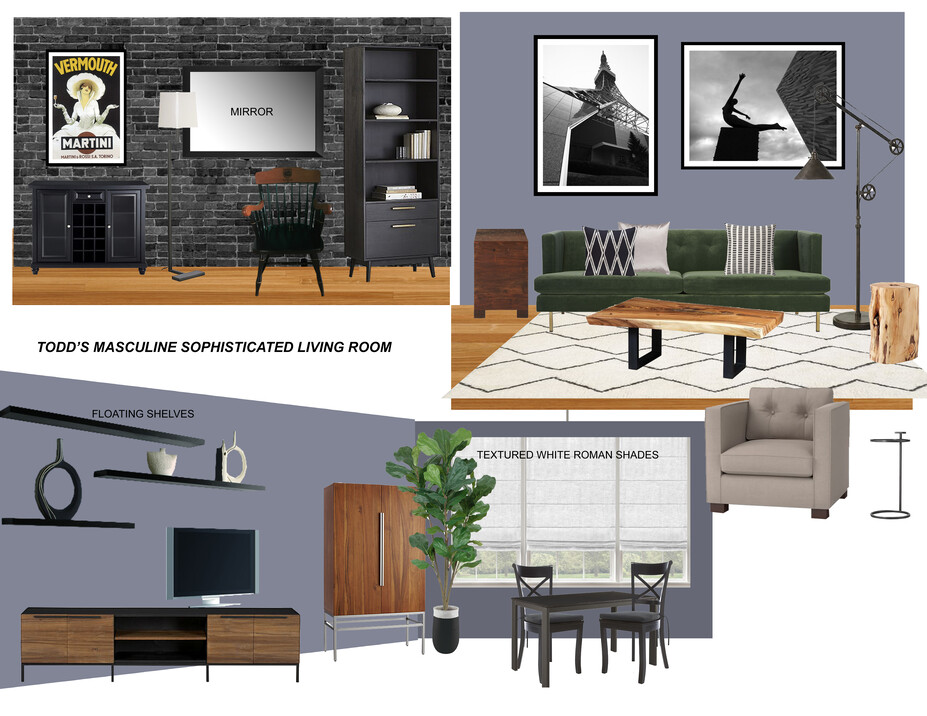 Online Designer Living Room Moodboard