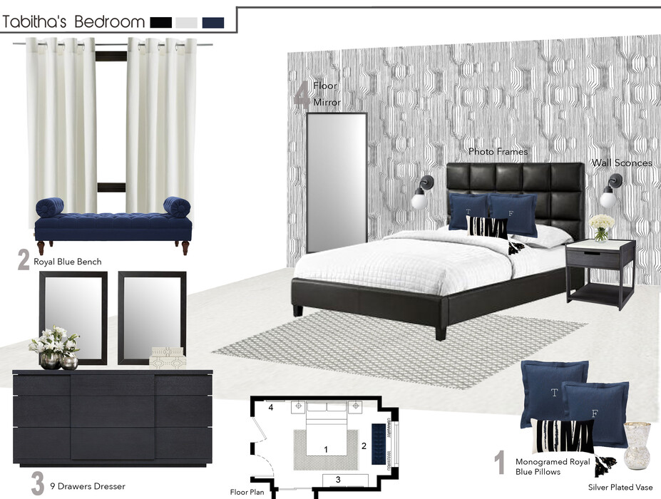 Online Designer Bedroom Moodboard