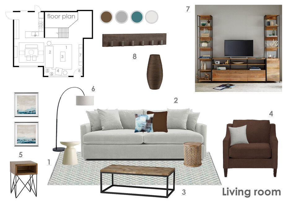 Online Designer Living Room Moodboard