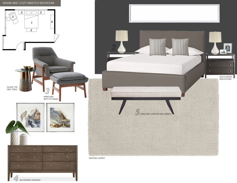 Online Designer Bedroom Moodboard