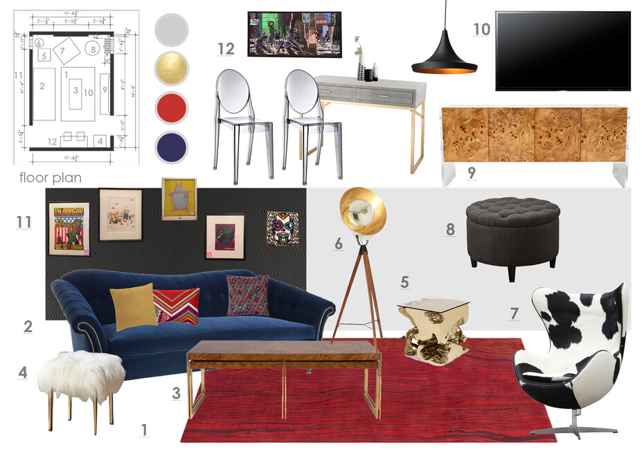 Online Designer Bedroom Moodboard