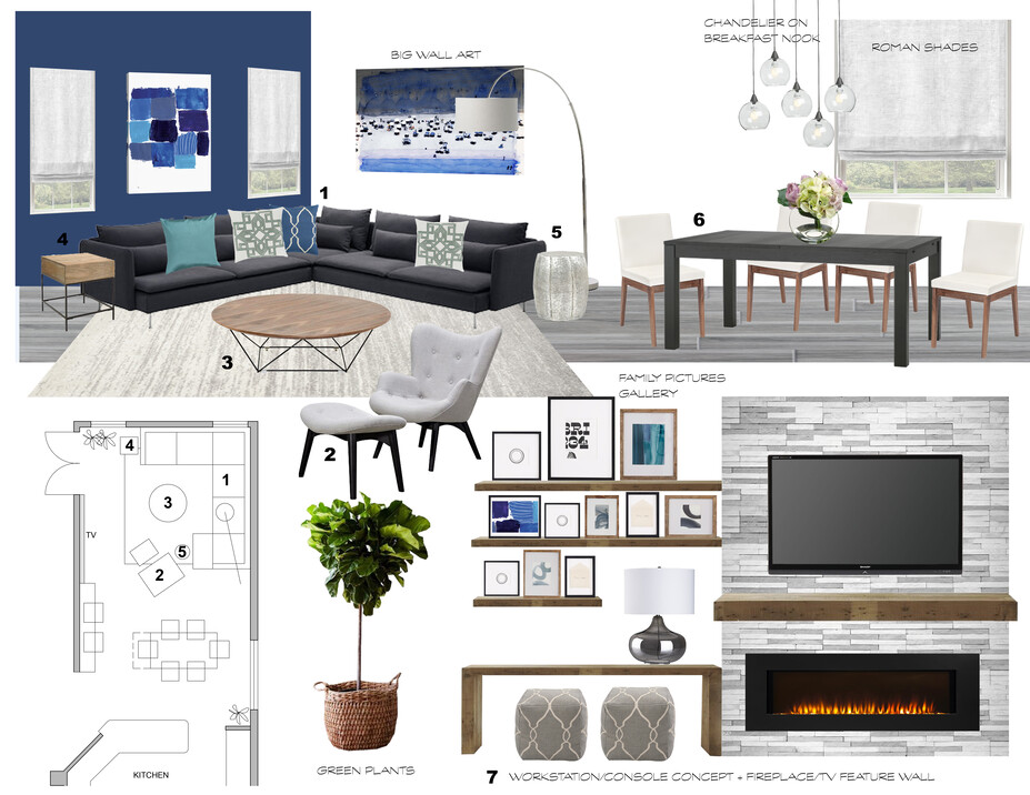 Online Designer Living Room Moodboard