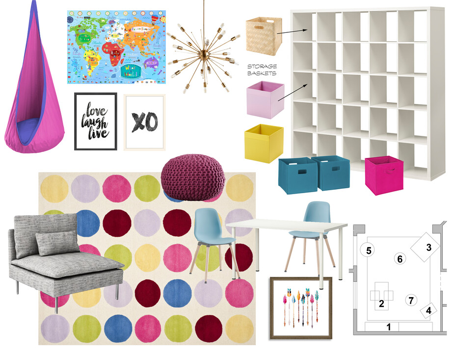 Online Designer Kids Room Moodboard