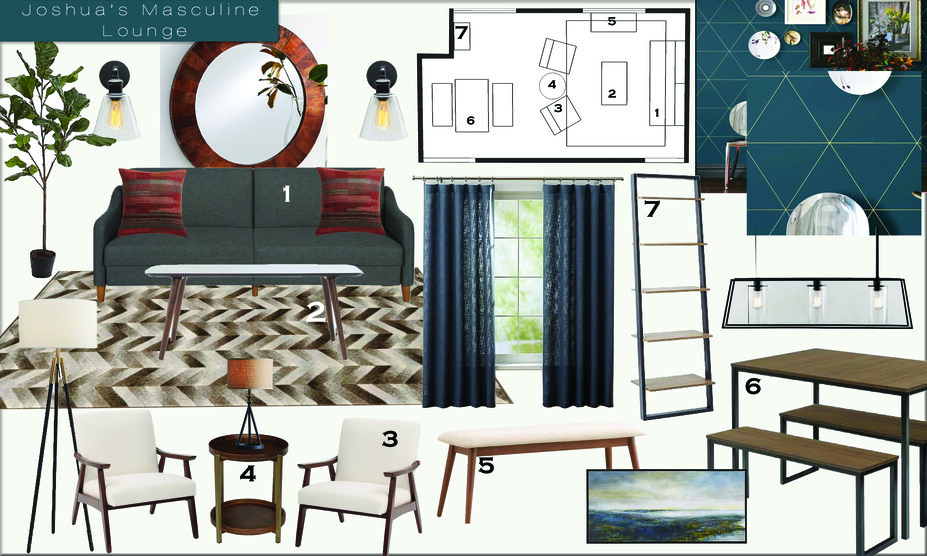 Online Designer Living Room Moodboard