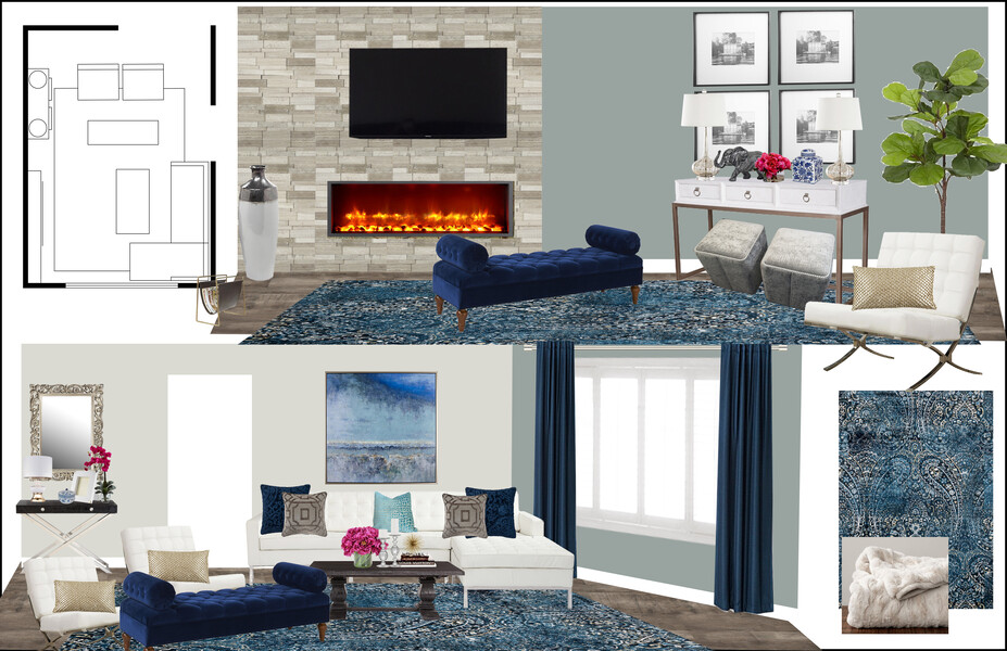 Online Designer Living Room Moodboard