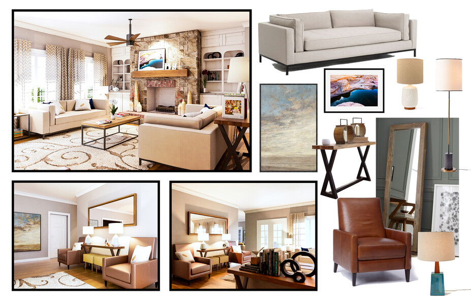 Online Designer Living Room Moodboard