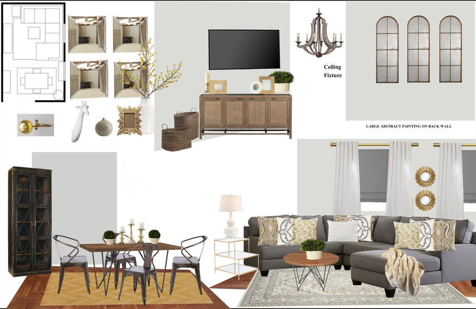 Online Designer Combined Living/Dining Moodboard