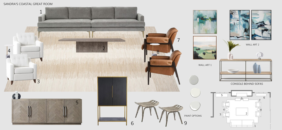 Online Designer Living Room Moodboard