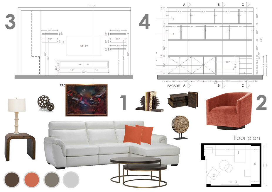 Online Designer Living Room Moodboard