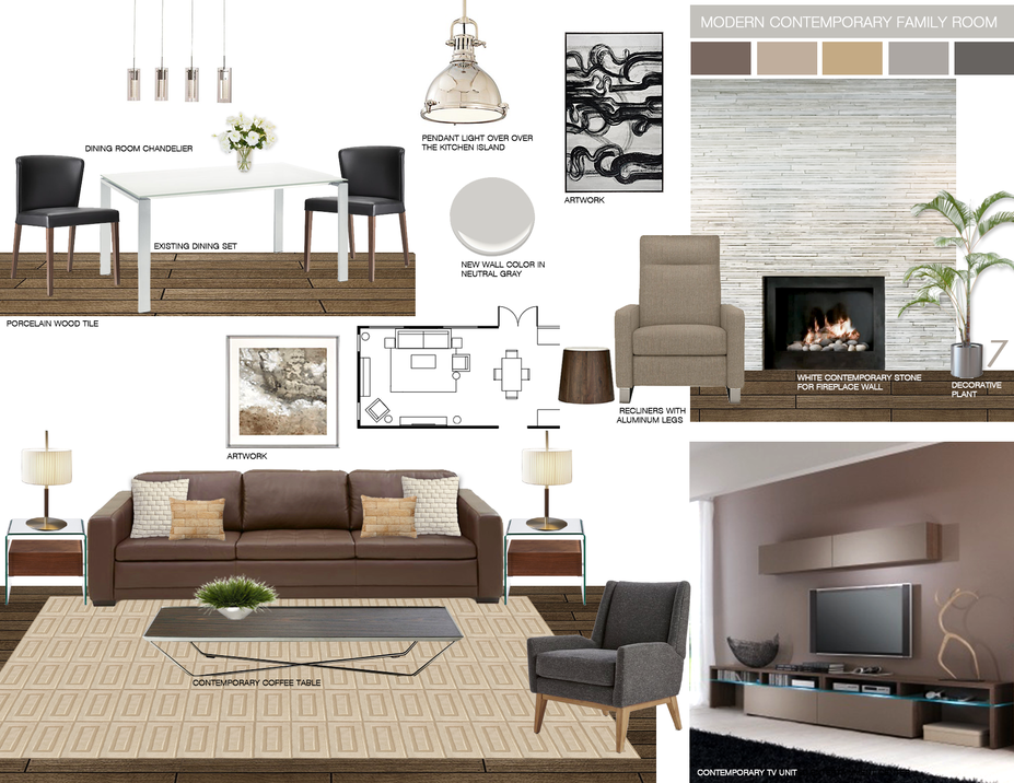 Online Designer Living Room Moodboard