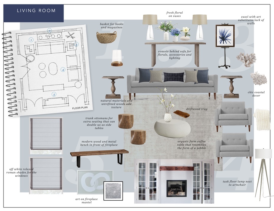 Online Designer Living Room Moodboard