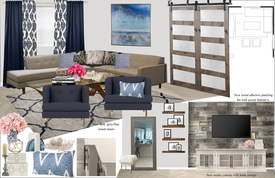 Online Designer Living Room Moodboard