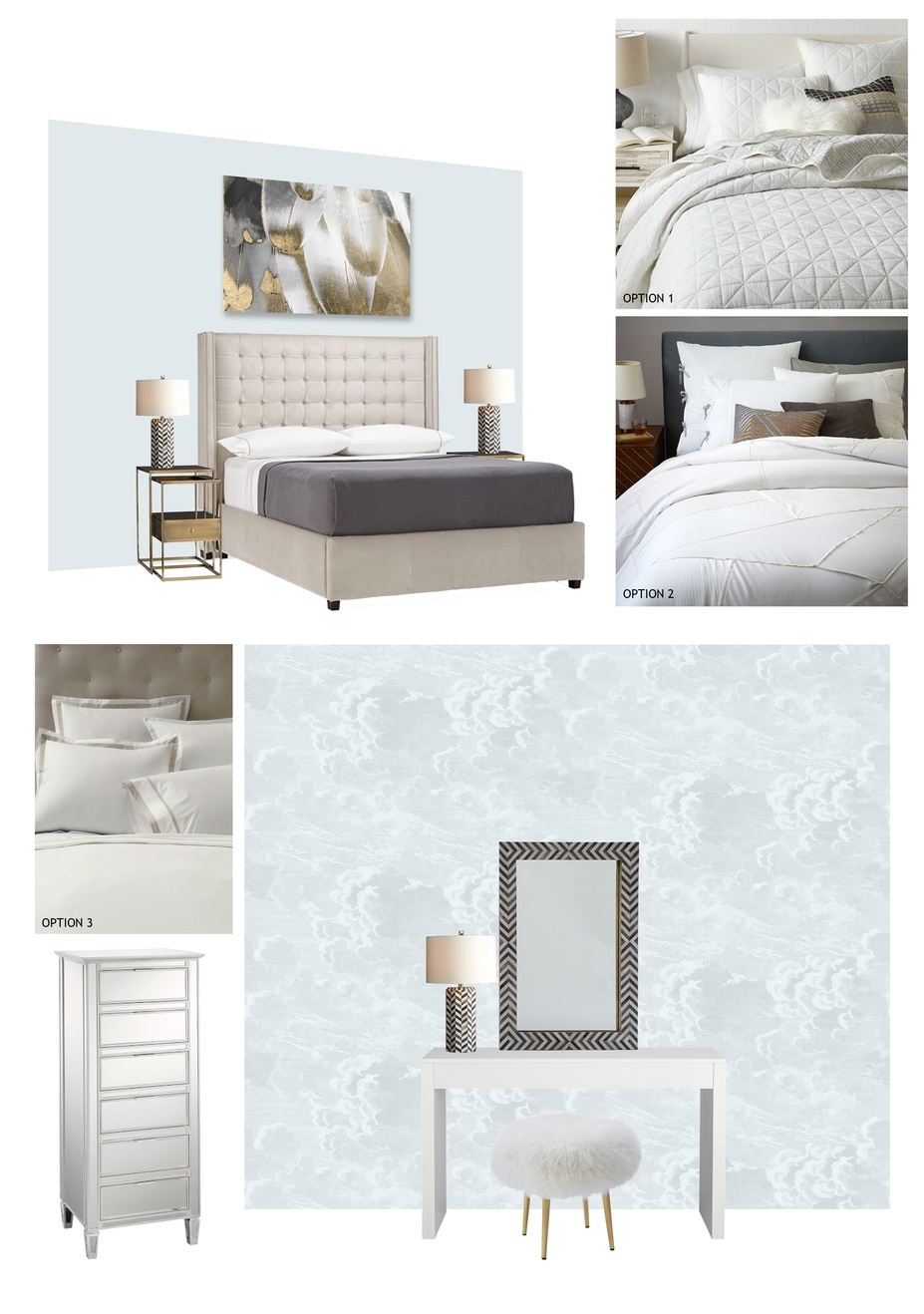 Online Designer Bedroom Moodboard
