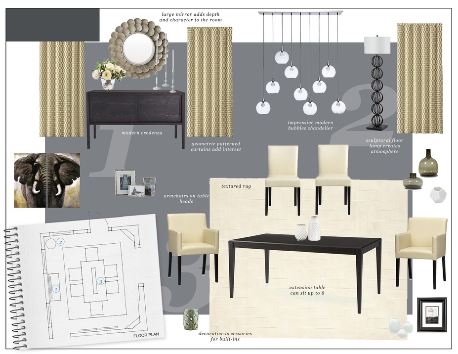Online Designer Dining Room Moodboard