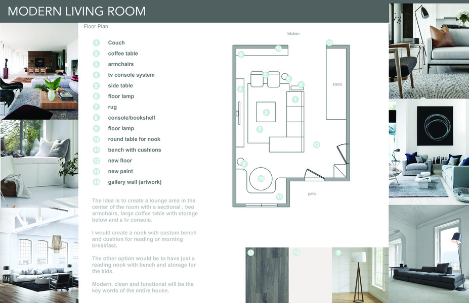 Online Designer Living Room Moodboard