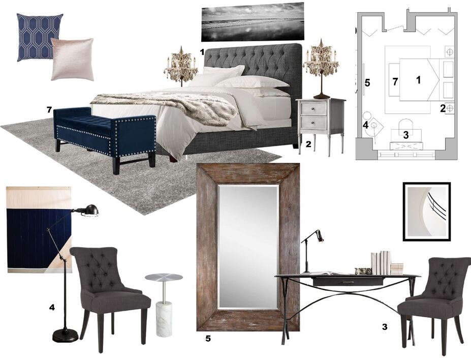 Online Designer Bedroom Moodboard