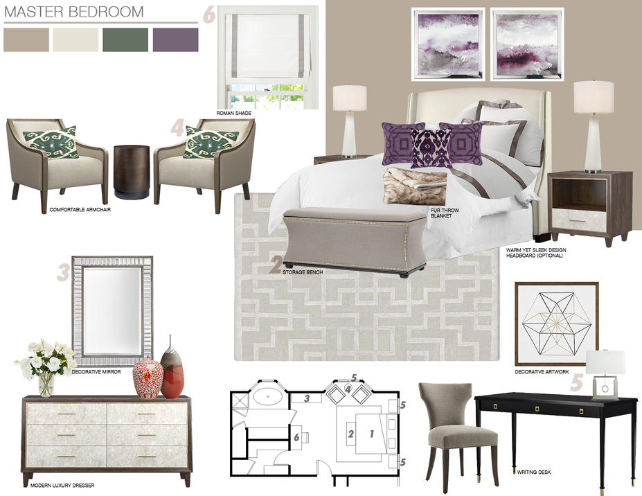 Online Designer Bedroom Moodboard
