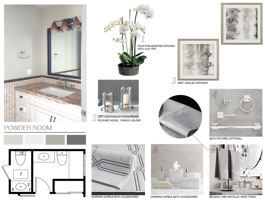 Online Designer Bathroom Moodboard