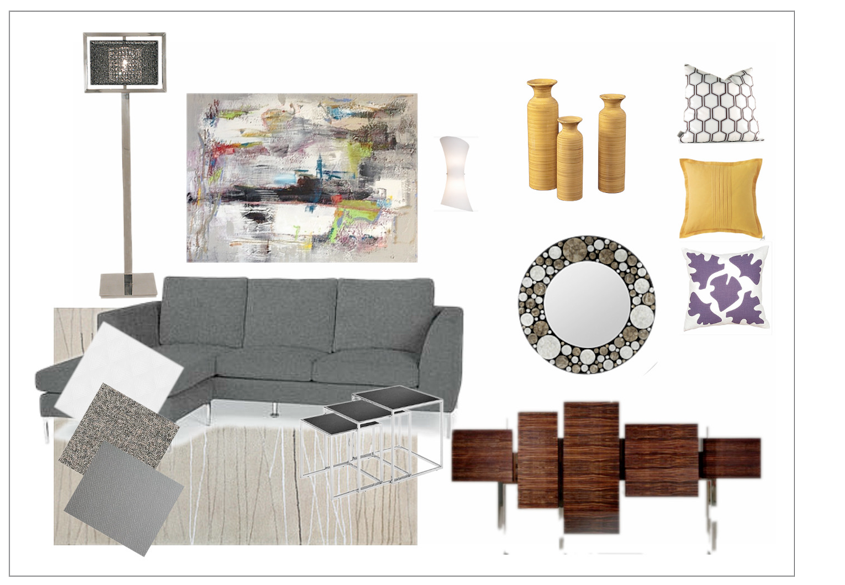 Online Designer Living Room Moodboard