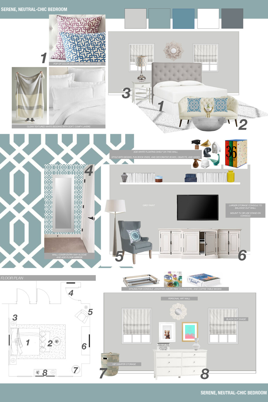 Online Designer Bedroom Moodboard