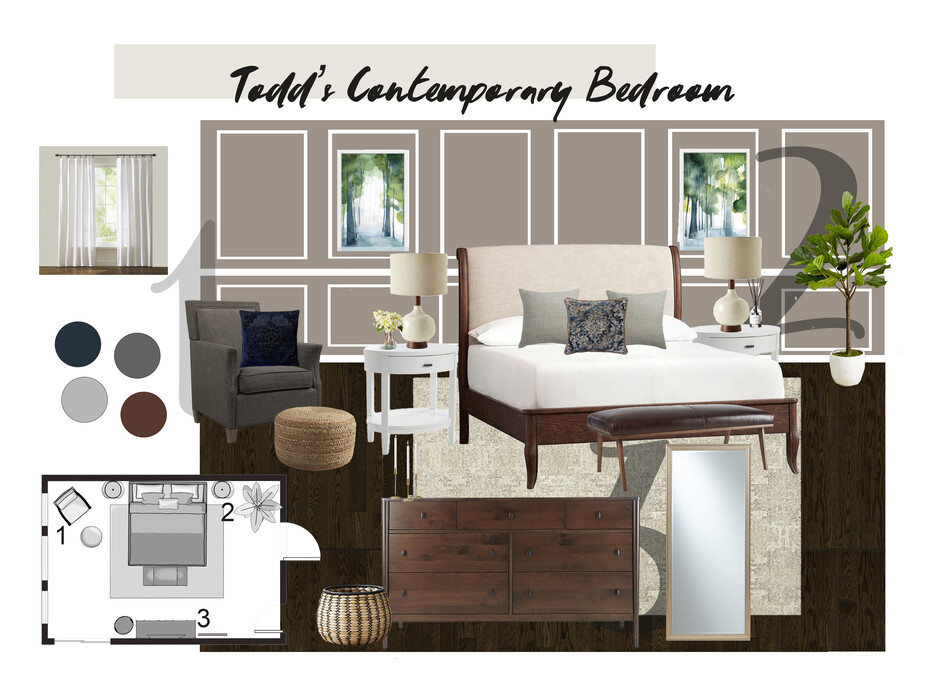 Online Designer Bedroom Moodboard