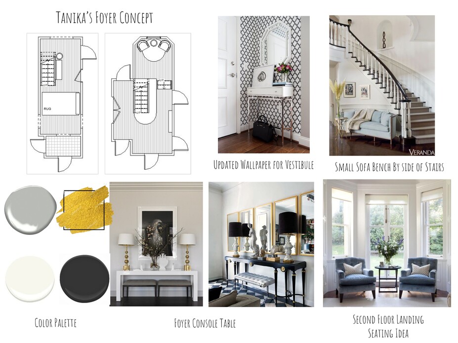 Online Designer Living Room Moodboard