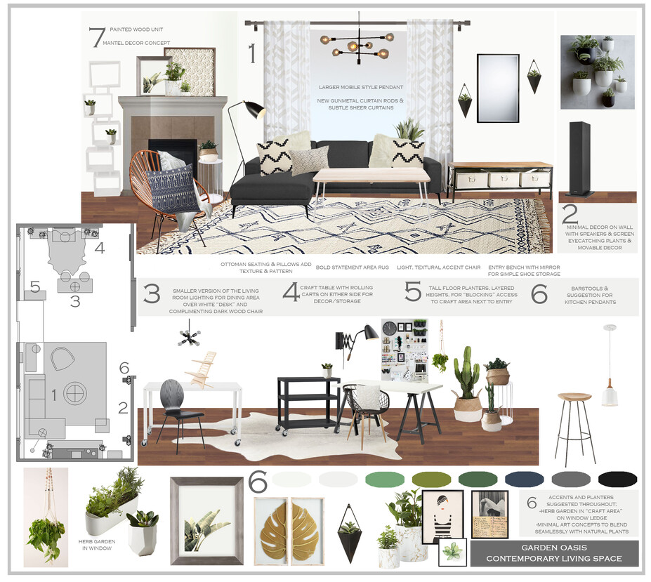 Online Designer Living Room Moodboard