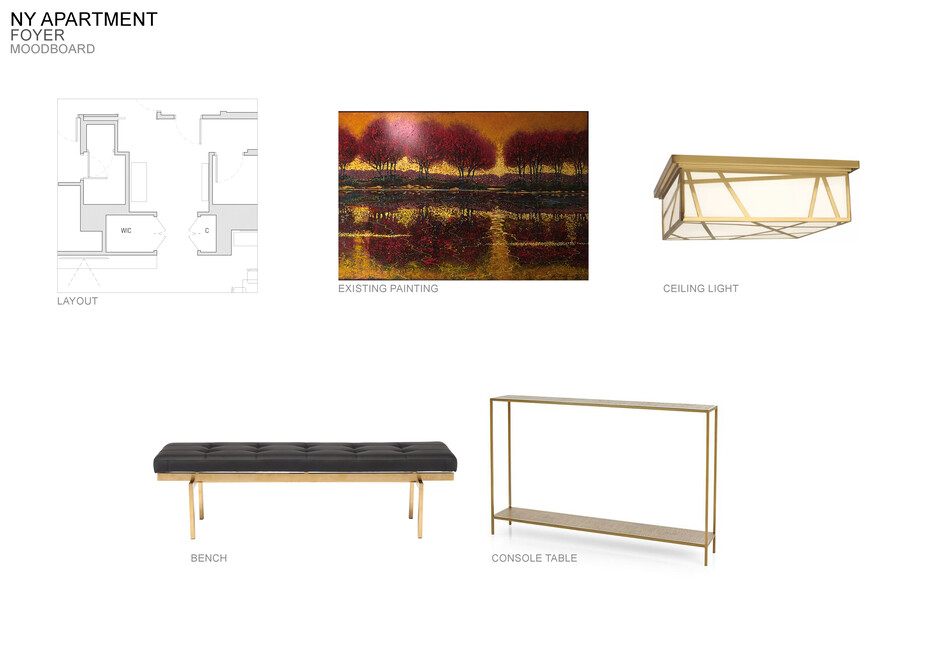 Online Designer Hallway/Entry Moodboard