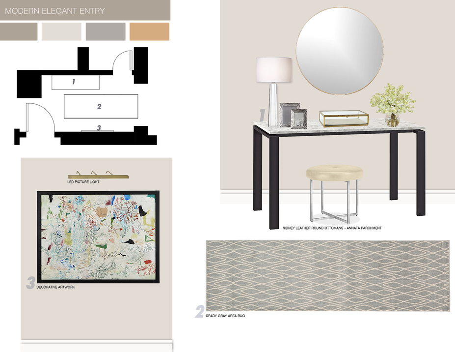 Online Designer Hallway/Entry Moodboard