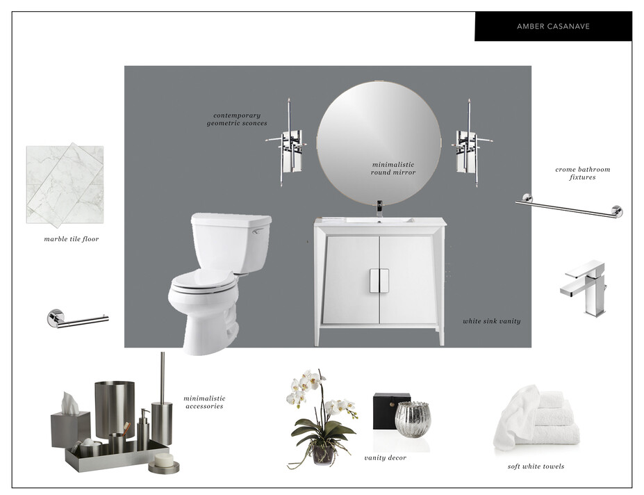 Online Designer Bathroom Moodboard